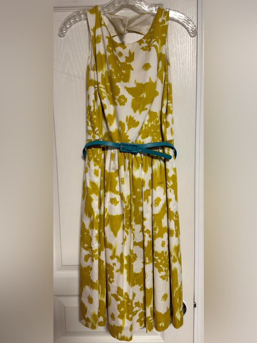 Coldwater Creek Yellow & Teal Floral Girls Casual Dress